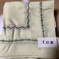 iCB 刺繍入りハンカチ クリーム色のサムネイル