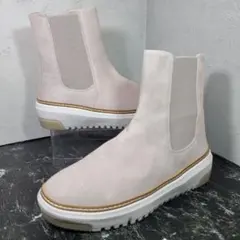 未使用【fitfit】アウトステッチ　サイドゴアブーツ　グレージュ