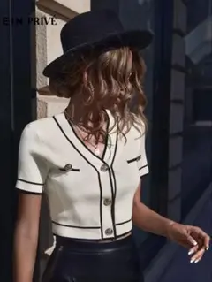 shein半袖 ニットトップス