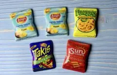 ドール用☆スナック菓子5個セット【B】☆ドールハウス☆ミニチュア