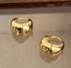 ドロップ 18k ピアス 大人気 フープ ウェディングイエローゴールド オフィス