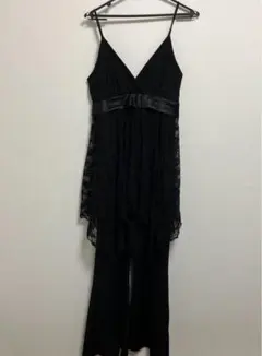 Oz オズ オールインワン つるつるズボン黒 レース