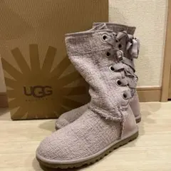 ま*は様 UGG アグ レースアップブーツ ラベンダー
