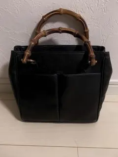 週末割★グッチ バンブー 革 2way ハンドバッグ 肩掛け