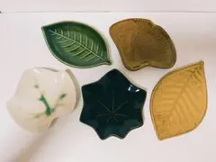 たち吉　葉型　吹きよせ皿　５枚セット　洋菓子　和菓子　小皿料理