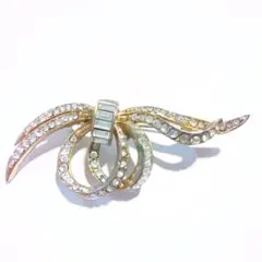 最終価格 ティファニー リボンブローチ STR 14K シルバー925 14K