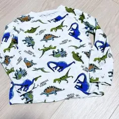 120cm 恐竜柄 長袖カットソー