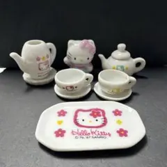 1997年 サンリオ キティ 陶器 ミニチュア ティーセット - メルカリ
