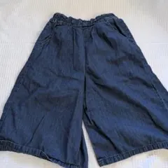 130サイズ ダークブルー 長めキュロットパンツ