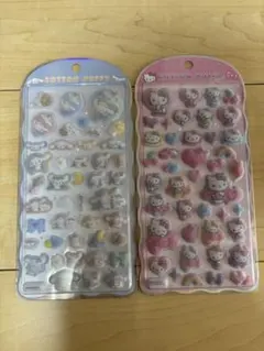 正規品　コットンパフィーシール シナモロール ハローキティー セット サンリオ