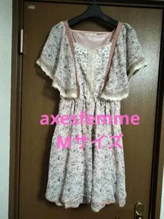 axesfemmeレース刺繍花柄ワンピース