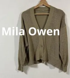 Mila Owen　タックスリーブリネンショートカーディガン　サイズ1　美品のサムネイル