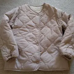 リバーシブルボアジャケット120サーモンピンク