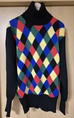 コーギ　corgi カシミヤセーター　ニット　超希少　カシミア コーギー カシミヤ アーガイル クルーネック セーター CORGI