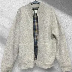 LLBean ラムウール ドライバーズニット　カーディガン ハイネック XL