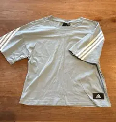 adidas 半袖 Tシャツ 水色 Ｌ