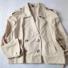 【大きいサイズXL】H＆M◇ショートトレンチコート ジャケット トラッドのサムネイル