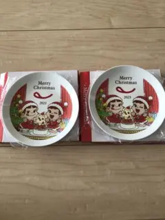 不二家　クリスマスプレート2枚セットのサムネイル