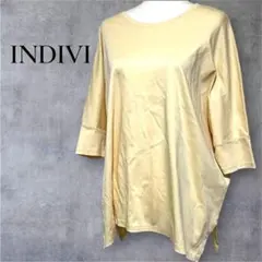 INDIVI インディヴィ レディース ドルマン袖 チュニック イエロー フリーのサムネイル