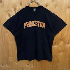 プリンストン大学 カレッジロゴ L ブラック Tシャツ 半袖 USA古着