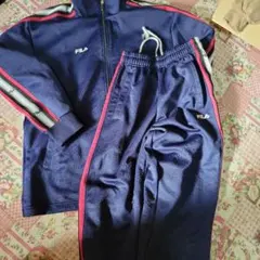 レディース　FILA　フィラ　ジャージ　上下セット　スポーツ　年中　ネイビー