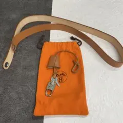 エルメス ショルダーストラップ オレンジ キャンバス バンドリエール