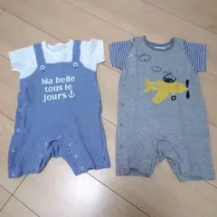 bebeロンパース　70 2点セット