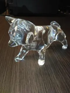 ホヤ HOYA クリスタルガラス 猫 置物 フィギュリン - メルカリ