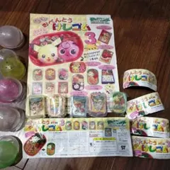ポケモン　お弁当けしゴム3 新品未使用　5こ＋台紙　当時物　カプセルトイ