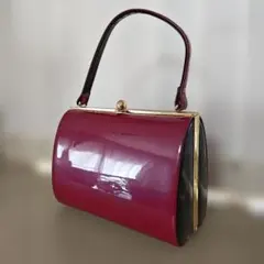 和装用バッグ ワインレッド　ブラック　成人式　無地　赤色