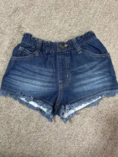 【美品】デニムショートパンツ サイズ90 ダークブルー