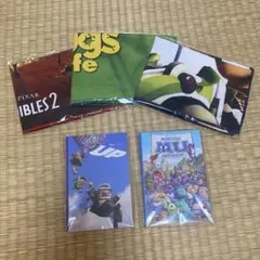 ピクサー1番くじ　H賞ポストカードブック 2冊、I賞ファブリックポスター3枚