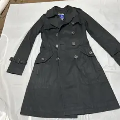 バーバリー 希少サイズ40 L トレンチコート ロング丈 ノバチェック ブラッ