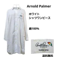 Arnold Palmer 長袖 シャツワンピース ホワイト サイズ３
