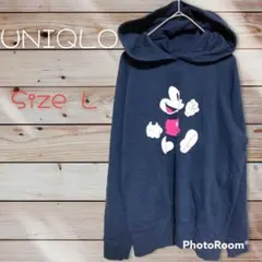 UNIQLOユニクロ　フード付きスウェットパーカー　L　ミッキーマウスディズニー
