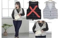 しまむら　ツイードベスト　新品タグ付き