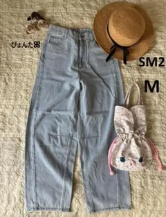美品★デニムバレルパンツ＊サックスブルーのサムネイル