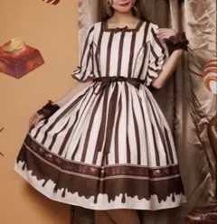 chalmiere シャルミエール ボンボンショコラ ブラウン ワンピース