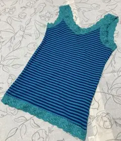 UNIQLO ストライプタンクトップ レース付き　Sサイズ