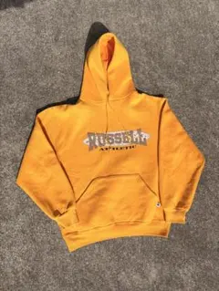 RUSSELL ATHLETIC 90sフード付きパーカー イエローUSA製
