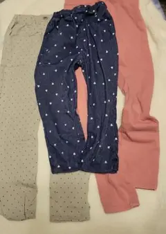 130 ズボン　ボトムス　3枚セット　ユニクロ　プティマイン　パンツ