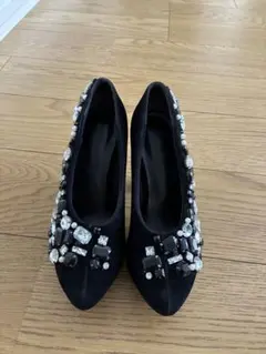 MURUA ブラック スエード ハイヒール