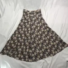 ZARA　ザラ　フレアロングスカート　ボタニカル柄