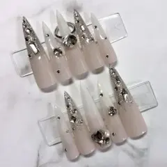 ネイルチップ ベイビーブーマー ギャルネイル スナ系 リングネイル ワンホン