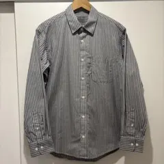 無印良品 洗いざらしブロード 長袖シャツ ストライプ