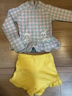 green label relaxing セパレート水着 チェック柄