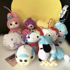 キャラクター　マスコット　まとめ売り　9個セット　キティ　スヌーピー　他