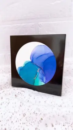 アルコールインクアート、お花のアート、最新アートパネルです