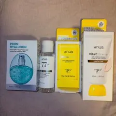 Anua日焼け止め2点& PDRNミスト&ドクダミトナー