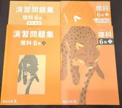 予習シリーズ　理科　6年　テキスト　演習問題集 解答　4冊セット　上　四谷大塚